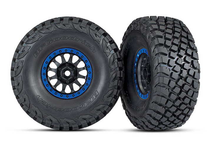 Däck & Fälg Baja KR3/Method Race Svart-Blå (2) UDR i gruppen Katalog / Fabrikat / T / Traxxas / Däck & Fälg hos Minicars Hobby Distribution AB (428474X)