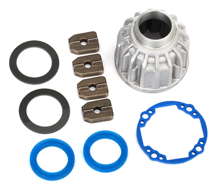 Diffhus Alu Fram/Mitten med Packningar UDR i gruppen Katalog / Fabrikat / T / Traxxas / Reservdelar hos Minicars Hobby Distribution AB (428581X)