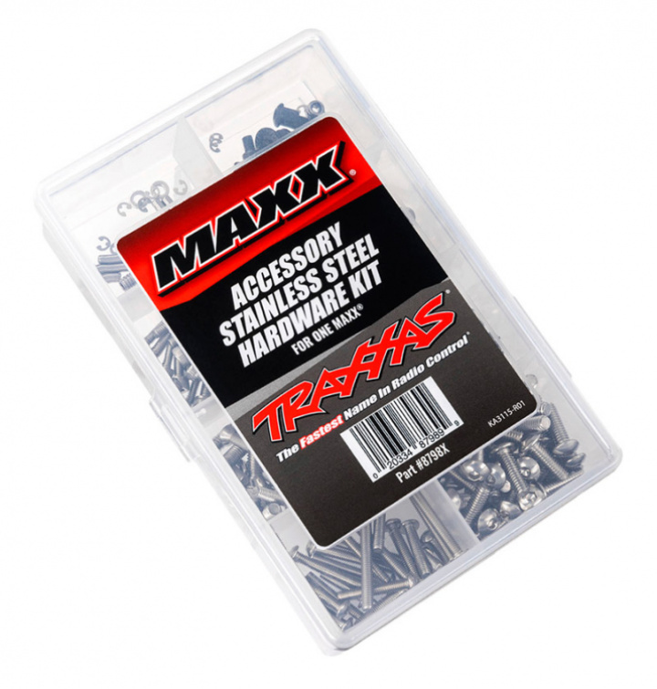 Skruvsats Komplett Rostfritt Maxx i gruppen Katalog / Fabrikat / T / Traxxas / Skruv, Mutter & Brickor hos Minicars Hobby Distribution AB (428798X)