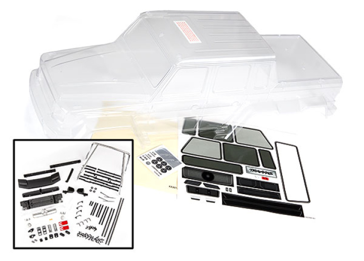 Kaross Mercedes G 63 TRX-6 Omålad i gruppen Katalog / Fabrikat / T / Traxxas / Karosser & Tillbehör hos Minicars Hobby Distribution AB (428825)