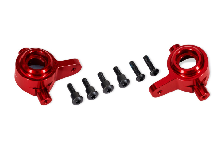 Styrspindlar Alu Röd (Par) Raptor R Ultimate, (Uppgradering #9080) i gruppen Katalog / Fabrikat / T / Traxxas / Reservdelar hos Minicars Hobby Distribution AB (429064-RED)