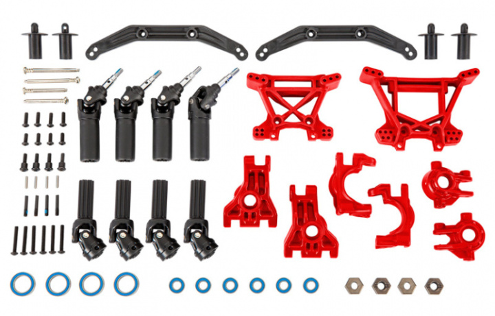 Uppgradering Extreme Heavy Duty Röd Hoss, Rustler, Slash, Raptor R - 4x4 i gruppen Katalog / Fabrikat / T / Traxxas / Tillbehör hos Minicars Hobby Distribution AB (429080R)