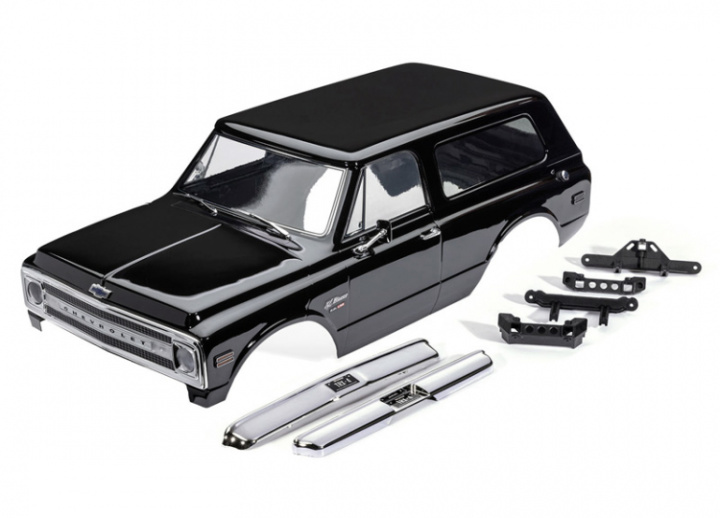 Kaross Chevy Blazer \'69 Svart Clipless Komplett i gruppen Katalog / Fabrikat / T / Traxxas / Karosser & Tillbehör hos Minicars Hobby Distribution AB (429131-BLK)