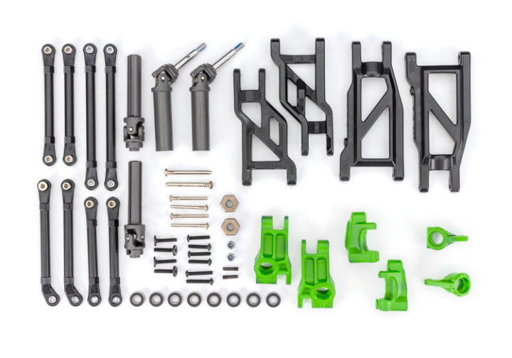Fjädring och Drivlina EHD Grön Uppgradering Set 2WD Stampede, Rustler, Bigfoot i gruppen Katalog / Fabrikat / T / Traxxas / Reservdelar hos Minicars Hobby Distribution AB (429180-GRN)