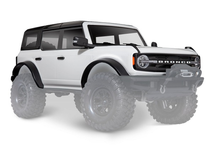 Kaross Ford Bronco 2021 Vit Komplett i gruppen Katalog / Fabrikat / T / Traxxas / Karosser & Tillbehör hos Minicars Hobby Distribution AB (429211L)