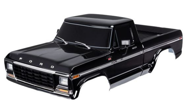 Kaross Ford F-150 (1979) Komplett Svart i gruppen Katalog / Fabrikat / T / Traxxas / Karosser & Tillbehör hos Minicars Hobby Distribution AB (429230-BLK)
