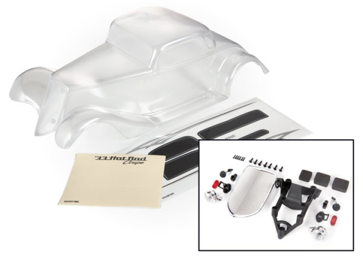 Kaross Factory Five ´33 Hot Rod Coupé Omålad i gruppen Katalog / Fabrikat / T / Traxxas / Karosser & Tillbehör hos Minicars Hobby Distribution AB (429333)