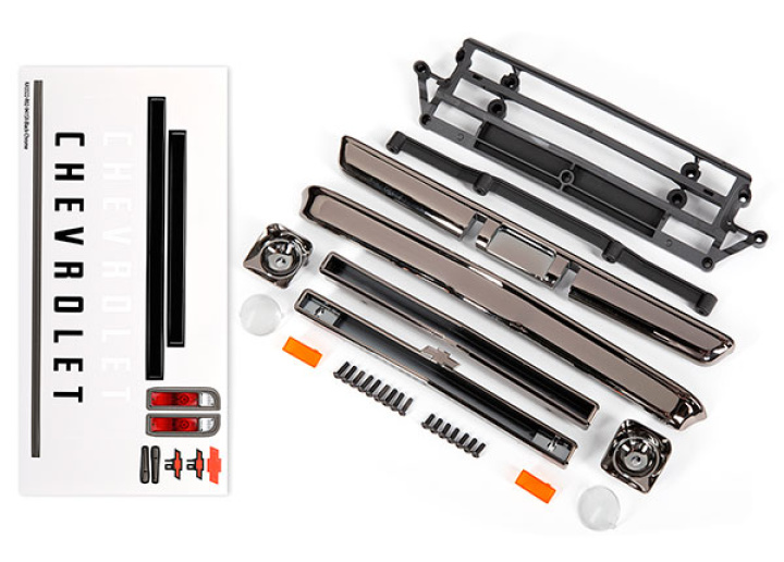 Karossdelar Chevrolet C10 Svart Krom i gruppen Katalog / Fabrikat / T / Traxxas / Karosser & Tillbehör hos Minicars Hobby Distribution AB (429415X)