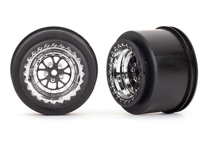 Fälg Bak Krom (2) Drag Slash i gruppen Katalog / Fabrikat / T / Traxxas / Däck & Fälg hos Minicars Hobby Distribution AB (429473R)