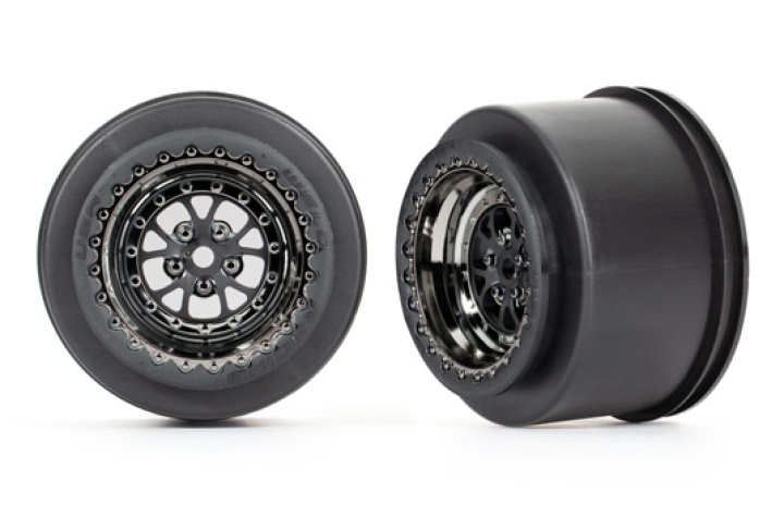 Fälg Bak Svart Krom (2) Drag Slash i gruppen Katalog / Fabrikat / T / Traxxas / Däck & Fälg hos Minicars Hobby Distribution AB (429473X)