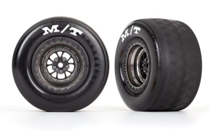 Däck & Fälg Bak Matt Svart Krom (2) Drag Slash i gruppen Katalog / Fabrikat / T / Traxxas / Däck & Fälg hos Minicars Hobby Distribution AB (429475A)