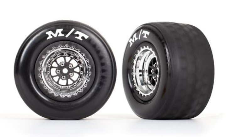 Däck & Fälg Bak Krom (2) Drag Slash i gruppen Katalog / Fabrikat / T / Traxxas / Däck & Fälg hos Minicars Hobby Distribution AB (429475R)