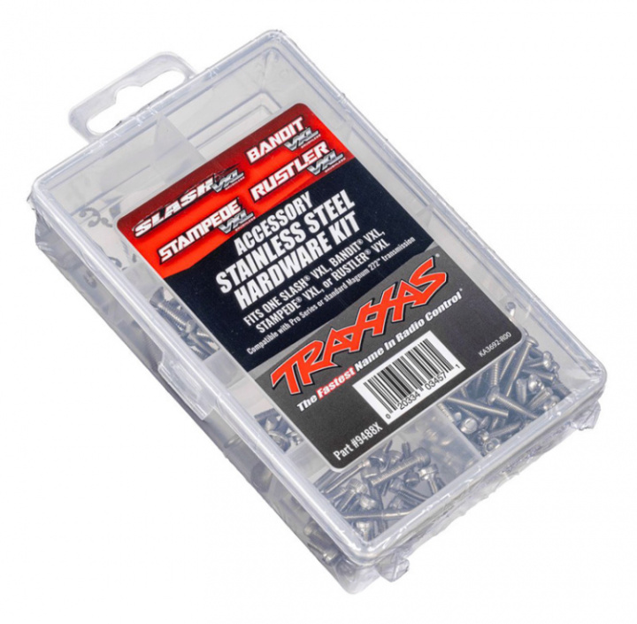 Skruvsats Komplett Rostfritt 2WD VXL med 272R i gruppen Katalog / Fabrikat / T / Traxxas / Tillbehör hos Minicars Hobby Distribution AB (429488X)