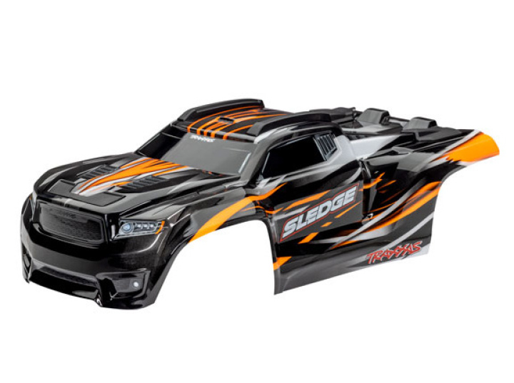Kaross Sledge Orange Komplett med Fästen i gruppen Katalog / Fabrikat / T / Traxxas / Karosser & Tillbehör hos Minicars Hobby Distribution AB (429511T)
