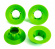 Wheel Covers Green (for Wheels #9572) (4)