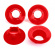 Wheel Covers Red (for Wheels #9572) (4)