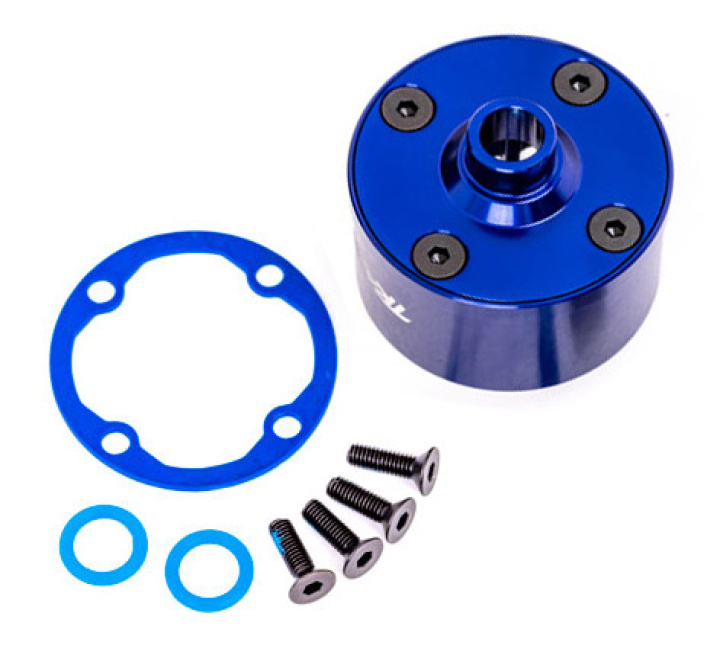 Diffhus Alu Blå Set Sledge i gruppen Katalog / Fabrikat / T / Traxxas / Reservdelar hos Minicars Hobby Distribution AB (429581X)