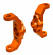 Caster Blocks Alu Orange L+R (2) TRX-4M
