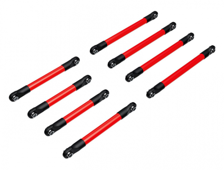 Länkarmar Alu Fjädring F+B Set Röd TRX-4M i gruppen Katalog / Fabrikat / T / Traxxas / Reservdelar hos Minicars Hobby Distribution AB (429749-RED)