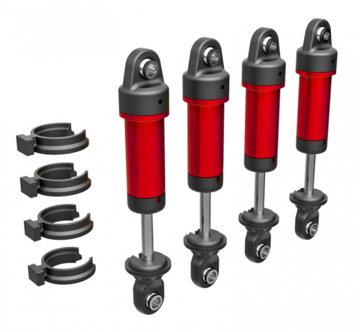 Stötdämpare Alu Röd Komplett (utan fjädrar) (4) TRX-4M i gruppen Katalog / Fabrikat / T / Traxxas / Reservdelar hos Minicars Hobby Distribution AB (429764-RED)
