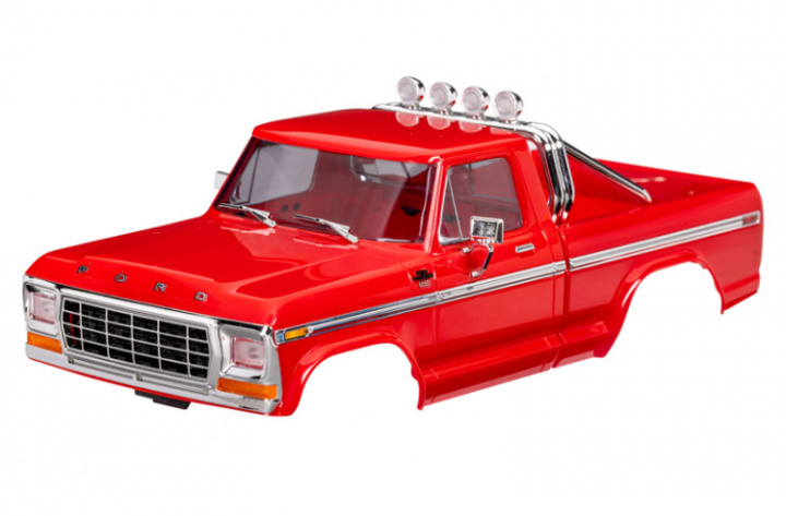 Kaross TRX-4M Ford F-150 Röd Komplett (Clipless) i gruppen Katalog / Fabrikat / T / Traxxas / Karosser & Tillbehör hos Minicars Hobby Distribution AB (429812-RED)