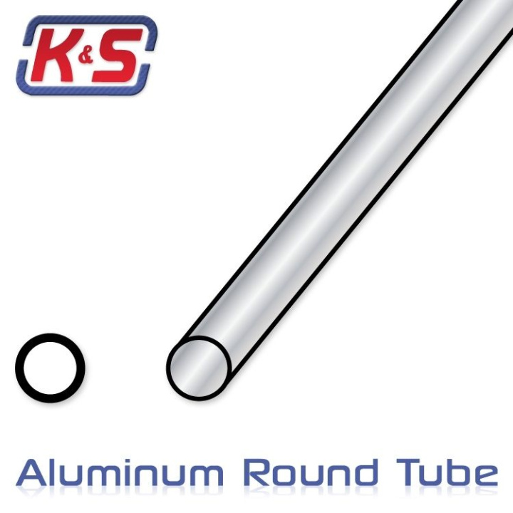 Aluminiumrör 8x1000mm (0.89mm) (5)* i gruppen Katalog / Fabrikat / K / K&S / Aluminium Rör hos Minicars Hobby Distribution AB (542215)
