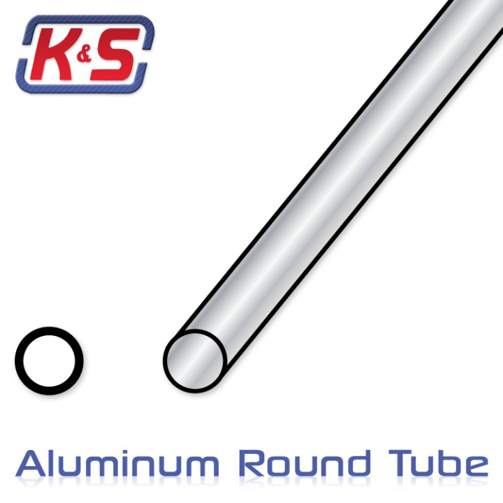 Aluminiumrör 5x1000mm (0.45mm) (5) i gruppen Katalog / Fabrikat / K / K&S / Aluminium Rör hos Minicars Hobby Distribution AB (543904)
