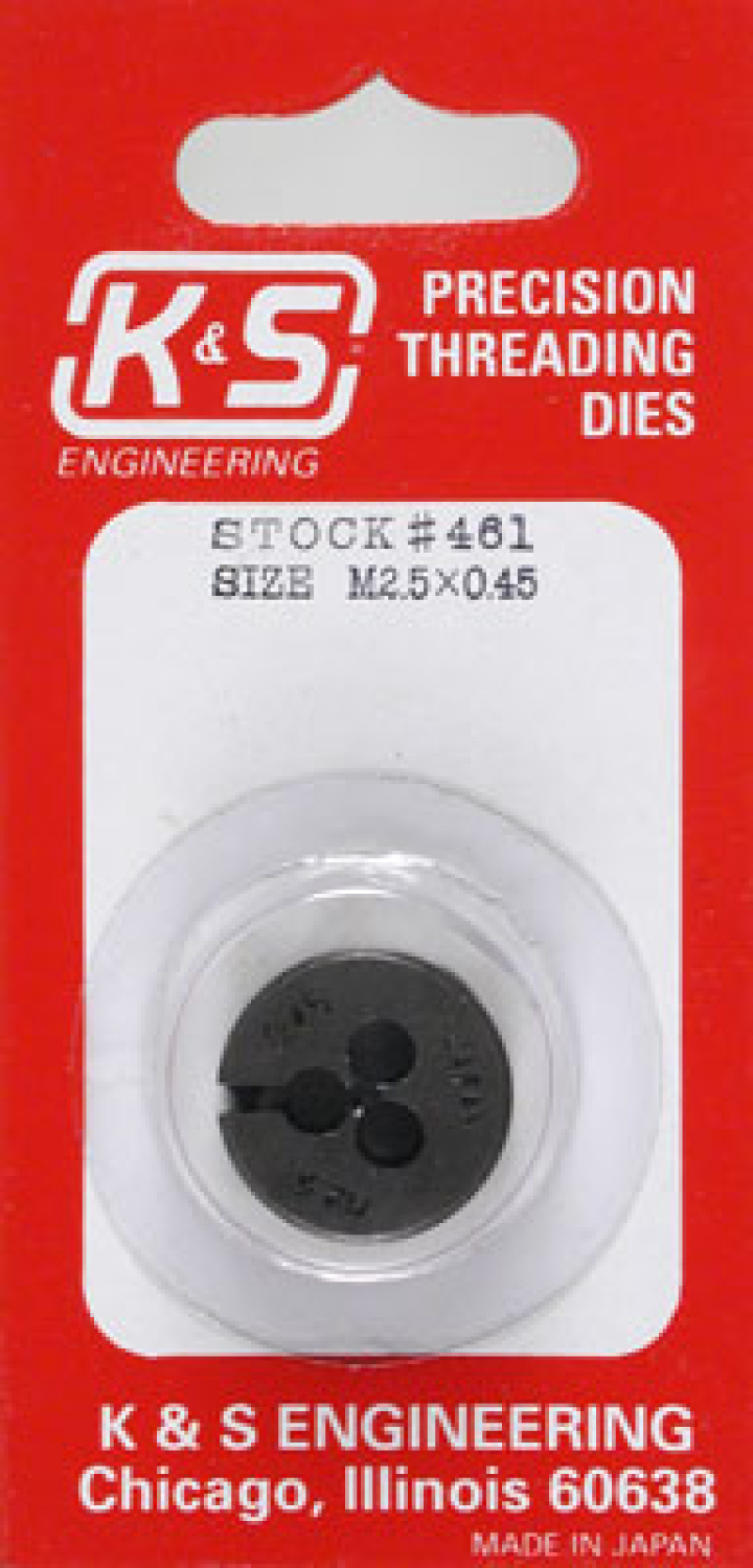 Gängsnitt M2.5 x 0.45mm* i gruppen Katalog / Fabrikat / K / K&S / Tillbehör hos Minicars Hobby Distribution AB (54461)