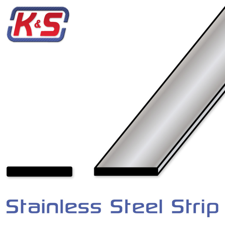 Rostfri Remsa 0.25 x 12.5 x 305 mm (1st)* i gruppen Katalog / Fabrikat / K / K&S / Rostfritt hos Minicars Hobby Distribution AB (5487151)