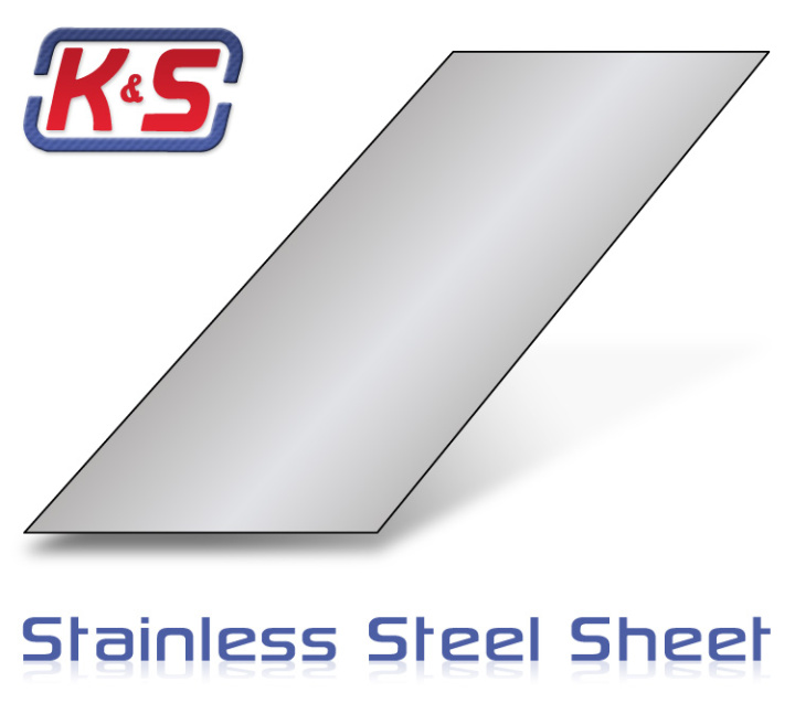 Rostfri Plåt 0.45 x 150 x 305 mm (1) i gruppen Katalog / Fabrikat / K / K&S / Rostfritt hos Minicars Hobby Distribution AB (5487183)