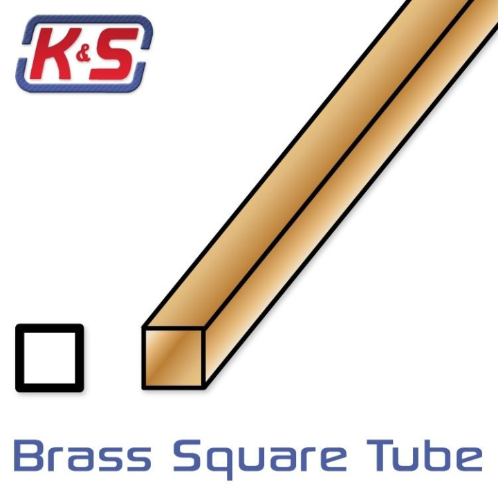 Mässingsrör Fyrkant 2x2x300mm (0.45) (2) i gruppen Katalog / Fabrikat / K / K&S / Mässing Rör hos Minicars Hobby Distribution AB (549850)