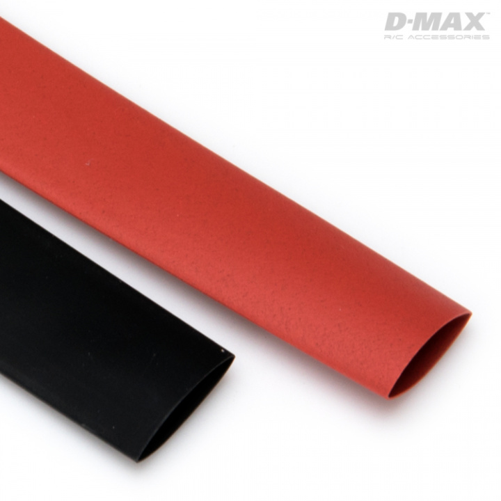 Krympslang Röd & Svart D10/B15.5mm x 1m i gruppen Katalog / Fabrikat / D / DynoMAX / Krympslang hos Minicars Hobby Distribution AB (B9209)