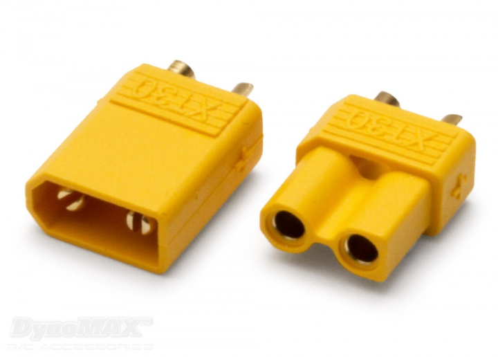 Kontakt XT30 2mm par i gruppen Katalog / Tillbehör & Delar / Kontakter & Kablar hos Minicars Hobby Distribution AB (B9333)