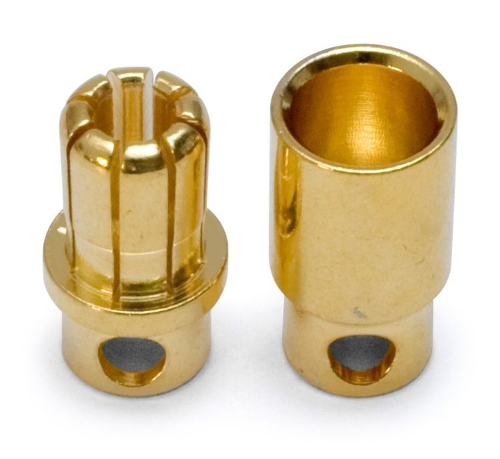 Kontakt Bullet 8mm Hona+Hane i gruppen Katalog / Fabrikat / D / DynoMAX / Kablar & Kontakter hos Minicars Hobby Distribution AB (B9594)