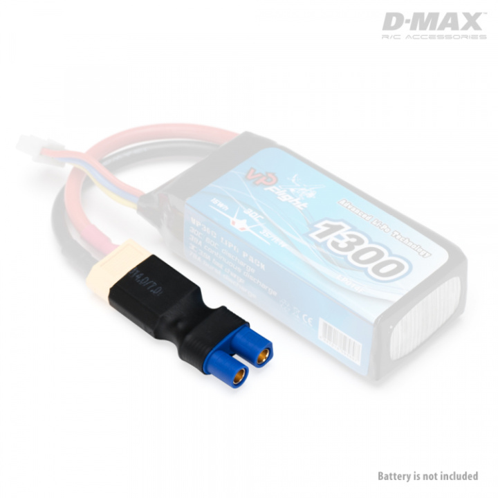 Kontakt Adapter XT60 (hane) - EC3 (hona) i gruppen Katalog / Fabrikat / D / DynoMAX / Kablar & Kontakter hos Minicars Hobby Distribution AB (B9830)