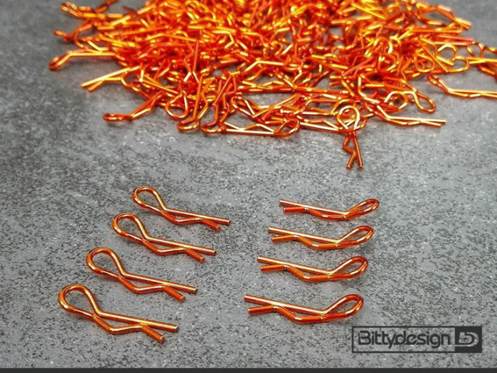 Karossklips 1/10 (8) - Orange i gruppen Katalog / Fabrikat / B / Bittydesign / Bittydesign hos Minicars Hobby Distribution AB (BDBC-8O)