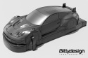 P-GT3R Kaross 1/10 GT 190mm (Omålad)