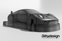 P-GT3R Kaross 1/10 GT 190mm (Omålad)
