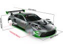 P-GT3R Kaross 1/10 GT 190mm (Omålad)