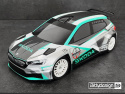 SKODA Fabia RS Rally2 Kaross 1/10 Rally 190mm Hard 1,2mm (Omålad)