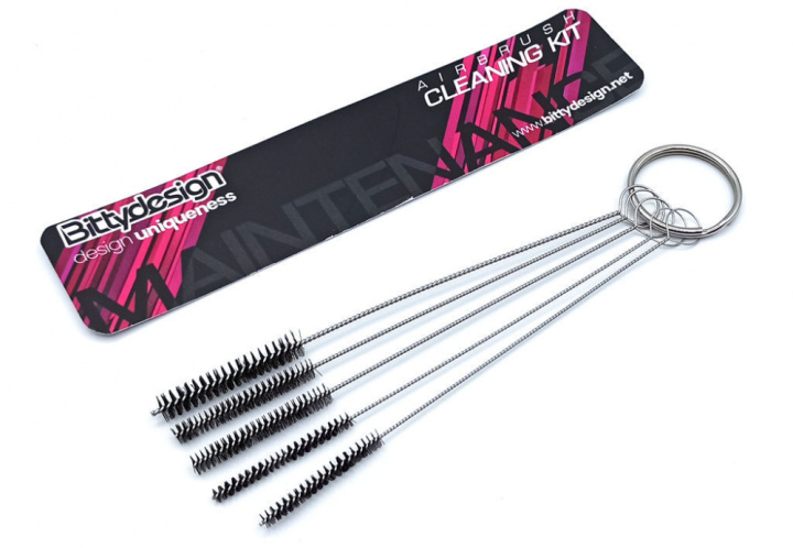Rengöringsborstar för Airbrush 5-delar i gruppen Katalog / Fabrikat / H / Hobbynox / Färgsprutor hos Minicars Hobby Distribution AB (BDTD6-1)