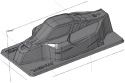 Kaross VISION 1/8 Buggy Mugen MBX8 Eco (Omålad) Klippt