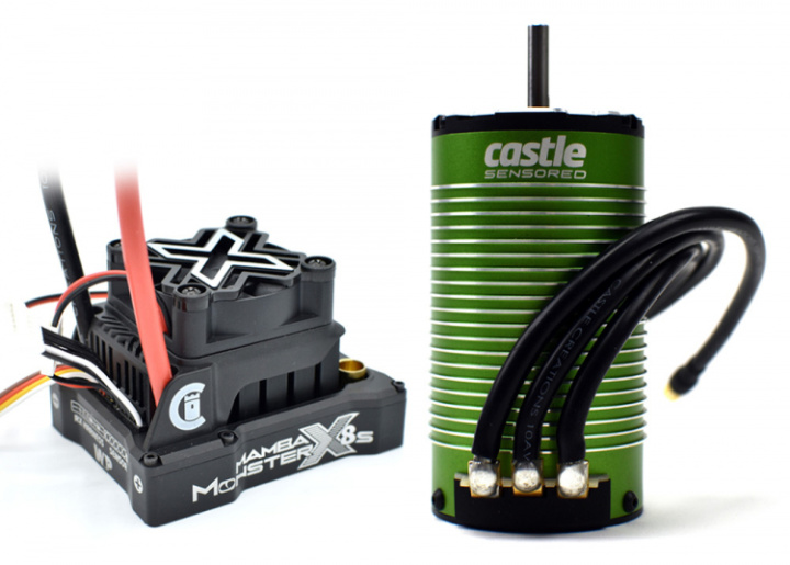 Mamba Monster X 8S 33,6V 1717-1260KV Sensor Combo i gruppen Katalog / Fabrikat / C / Castle Creations / ESC & Combo Bil 1/8-1/5 hos Minicars Hobby Distribution AB (CC010-0165-03)
