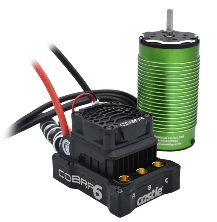 Cobra 6 8S 33,6V ESC, 1717-1260KV Motor Combo 1/6-1/8 i gruppen Katalog / Tillbehör & Delar / Fartreglage / Kompletta system hos Minicars Hobby Distribution AB (CC010-0184-03)