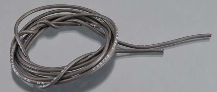 Kabel 150cm 16 AWG Svart i gruppen Katalog / Fabrikat / C / Castle Creations / Kablar & Kontakter hos Minicars Hobby Distribution AB (CC011-0036-00)