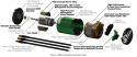Motor Sensor Inrunner 4-polig 1415-2400KV 5mm axel