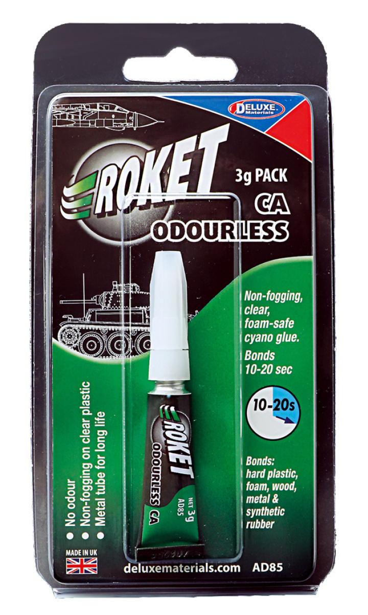 Roket CA Odourless Lim 3gr i gruppen Katalog / Fabrikat / D / Deluxe Materials / Lim hos Minicars Hobby Distribution AB (DL-AD85)