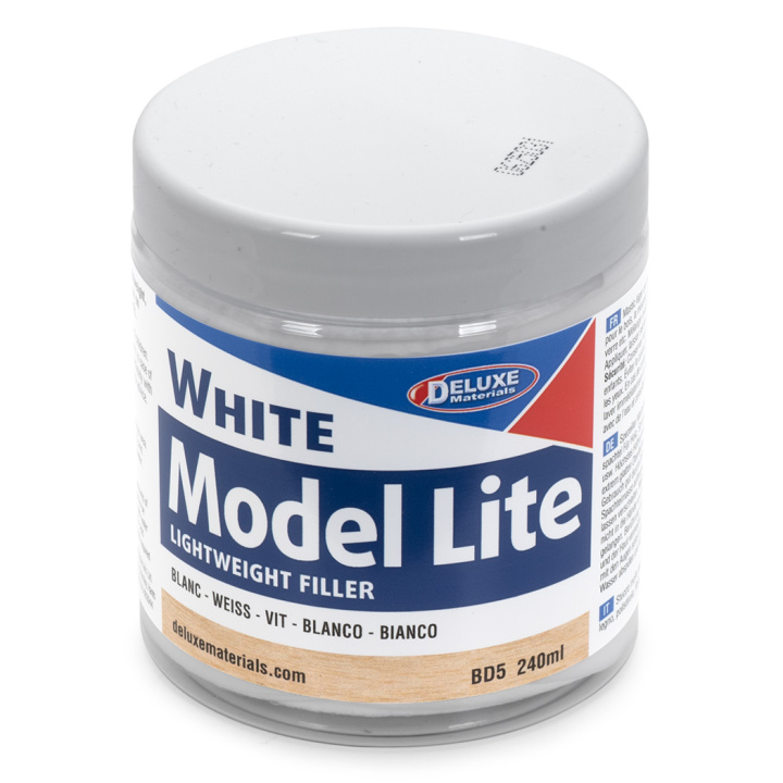 Model Lite Leichtspachtel White 240ml in der Gruppe Katalog / Hersteller / D / Deluxe Materials / Adhesives bei Minicars Hobby Distribution AB (DL-BD5)