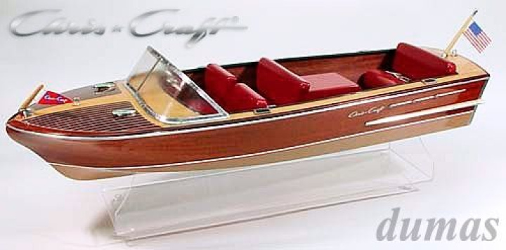 1956 Chris-Craft Continental 864mm Träbyggsats i gruppen Katalog / Fabrikat / D / Dumas / Båtmodeller hos Minicars Hobby Distribution AB (DU1243)