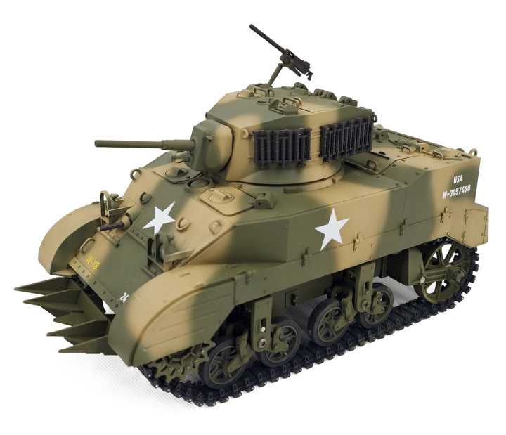 M5A1 Stuart RC Tank 1/16 Yellow in the group Catalog / Models R/C / Vehicles at Minicars Hobby Distribution AB (EXAC01083YB2)